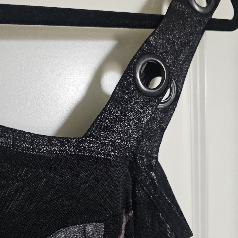 SALVAGE Edgy Black and Gray Asymmetrical Dress. M - Picture 6 of 13